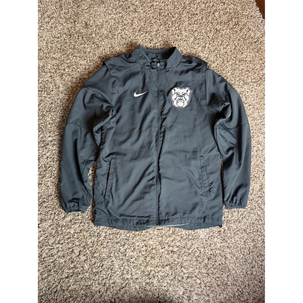 Nike Dri-FIT Mens Full Zip Bulldog Track Jacket Gray 897025-060 Size M